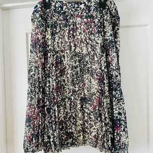 Anthropologie knee length Lined Pleated skirt.